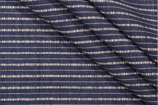 Crypton Stripe High Performance Woven Upholstery Fabric in Indigo