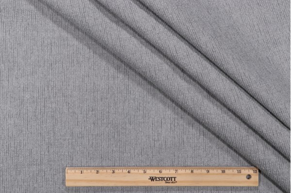 Crypton Textured High Performance Chenille Upholstery Fabric in Steel