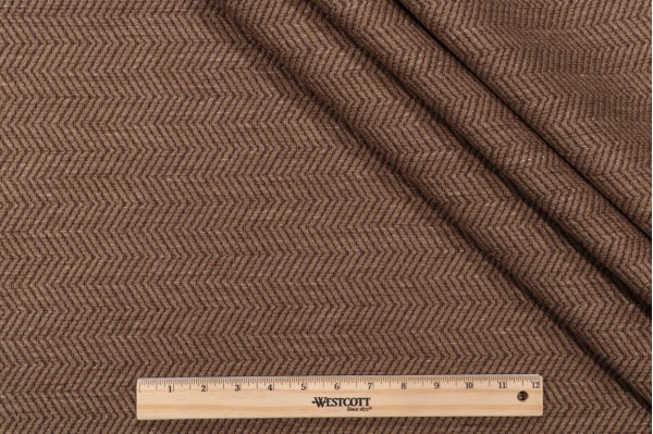 Thibaut Hempstead Herringbone W72976 Woven Upholstery Fabric in Cappuccino