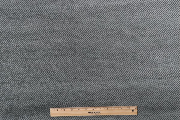 Thibaut Hillside Herringbone W72920 Woven Chenille Upholstery Fabric in Slate