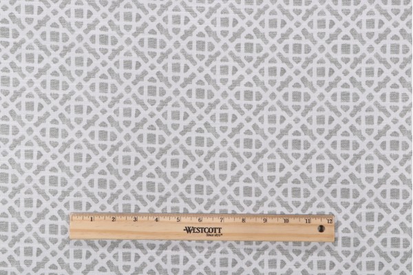 Sample of PK Lifestyles Retrace Printed Cotton Drapery Fabric in Cloud 