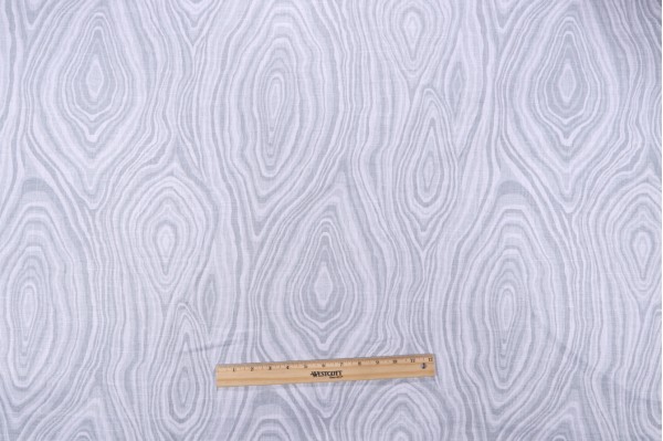 Jaclyn Smith Home Trend JSP5 Printed Linen Blend Drapery Fabric in Ice 