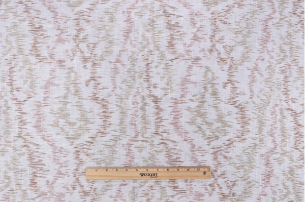 French General Provincial Moire Printed Linen Blend Drapery Fabric in Woodland 