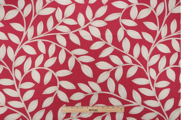 Thibaut Havendale F94910 Printed Linen Blend Drapery Fabric in Pink