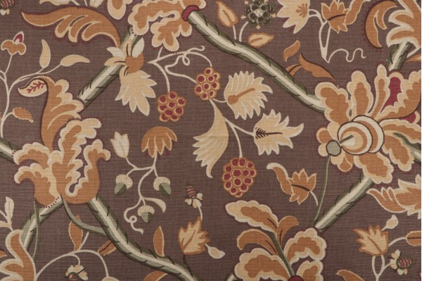 Thibaut Denmark F96031 Printed Drapery Fabric in Brown