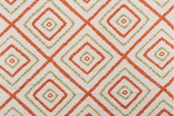 Thibaut Kozar F94921 Printed Drapery Fabric in Orange