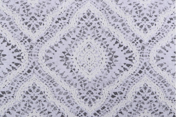 Waverly Curves Ahead Printed Cotton Drapery Fabric in Fog