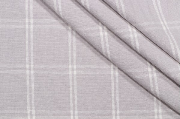 PK Lifestyles Brent Plaid Woven Upholstery Fabric in Silver