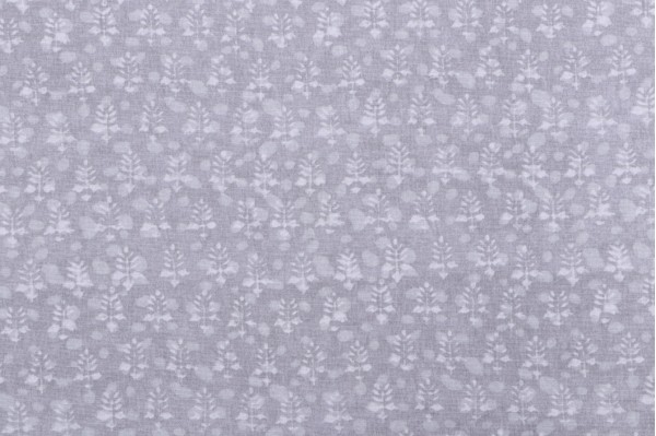 Waverly Twig Bandeau Printed Cotton Drapery Fabric in Sterling