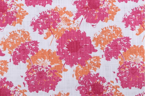 Premier Prints Fairy-Slub Canvas Printed Cotton Drapery Fabric in Flamingo