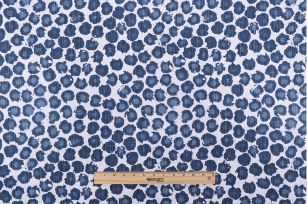 Premier Prints Freedom-Slub Linen White Printed Drapery Fabric in Bermuda