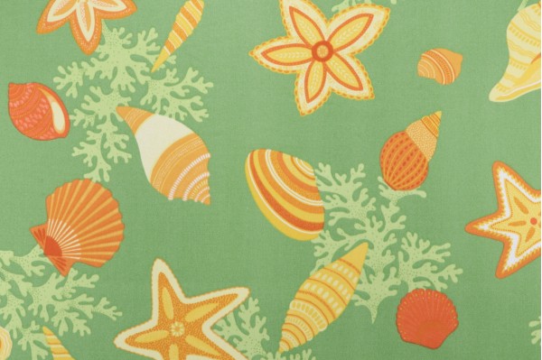 Susan Sargent Beach Bongo Printed Acrylic Twill Outdoor Fabric in Citrus for Robert Allen