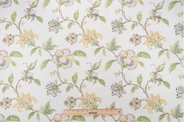 Click for 1 Yards Robert Allen Les Jardins Printed Cotton Drapery Fabric in Spring Robert Allen Les Jardins Printed Cotton Drapery Fabric in Spring
