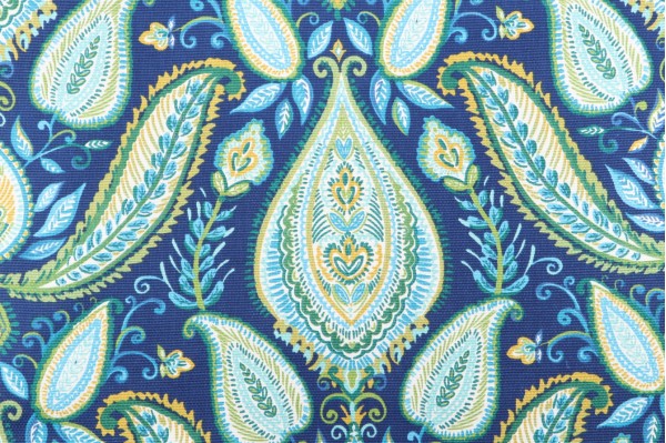 Click for 1 Yards Robert Allen Ombre Paisley Printed Cotton Drapery Fabric in Ultramarine Robert Allen Ombre Paisley Printed Cotton Drapery Fabric in Ultramarine