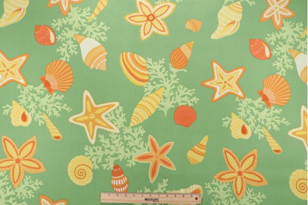 Susan Sargent Beach Bongo Printed Outdoor Fabric in Citrus for Robert Allen