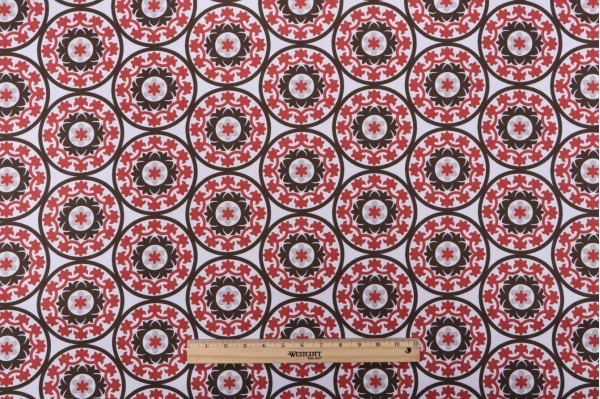 Robert Allen Suzani Printed Drapery Fabric in Poppy