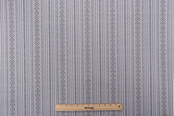 Magnolia Home Bindu Printed Drapery Fabric in Navy