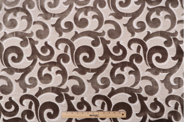 Kaufmann Hayworth Velvet Upholstery Fabric in Flint