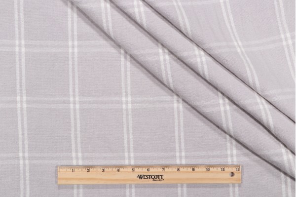 PK Lifestyles Brent Plaid Woven Upholstery Fabric in Silver