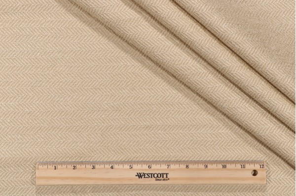 Thibaut Ellis Herringbone W72941 Woven Upholstery Fabric in French Vanilla