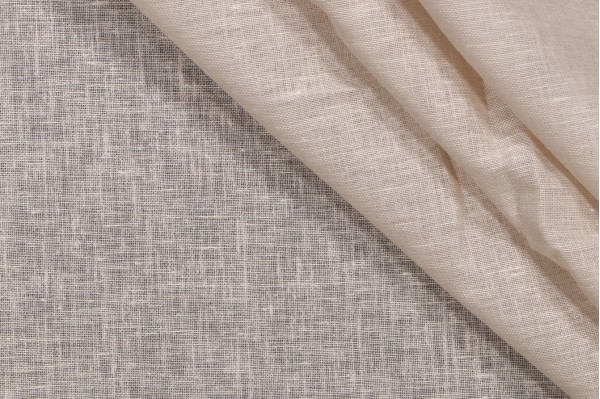 Aura Semi-Sheer Drapery Fabric in Alabaster