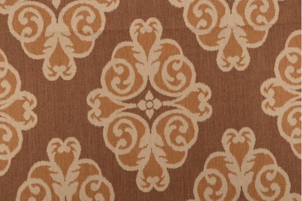 Thibaut Montgomery F96015 Printed Linen Blend Drapery Fabric in Brown
