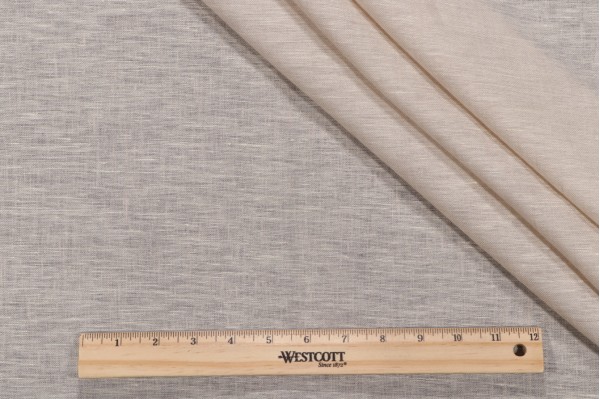 Click for 1.38 Yards Aura Semi-Sheer Drapery Fabric in Alabaster Aura Semi-Sheer Drapery Fabric in Alabaster