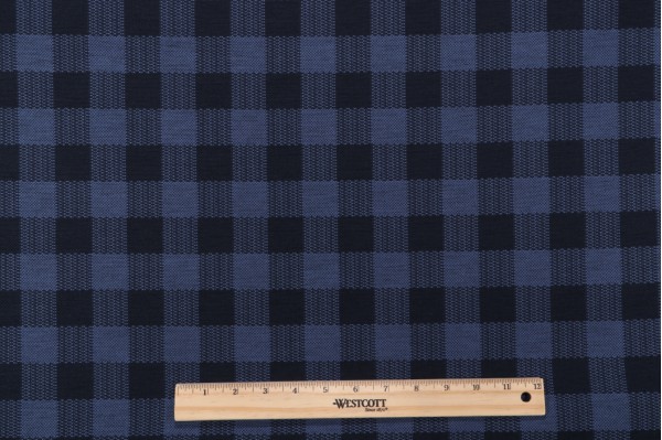Buffalo Check Woven Upholstery Fabric in Lapis