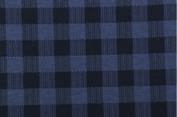 1 Yard Buffalo Check Woven Upholstery Fabric in Lapis