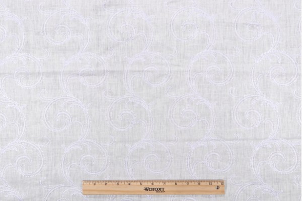 Click for .63 Yards Onassis Embroidered Drapery Fabric in Whisper Onassis Embroidered Drapery Fabric in Whisper