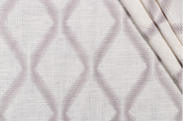 Brida Embroidered Drapery Fabric in Marble