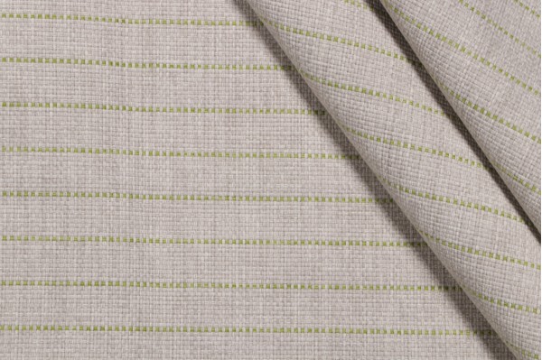 Manning Stripe Woven Outdoor Fabric in Leaf