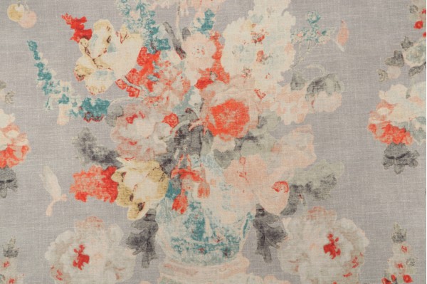 P Kaufmann Picturesque Printed Cotton Drapery Fabric in Breeze 