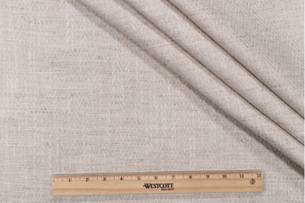 Sample of P Kaufmann Artisan Woven Upholstery Fabric in Fog 