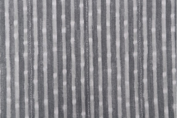 Sample of P Kaufmann Dalian Printed Polyester Drapery Fabric in Pewter 