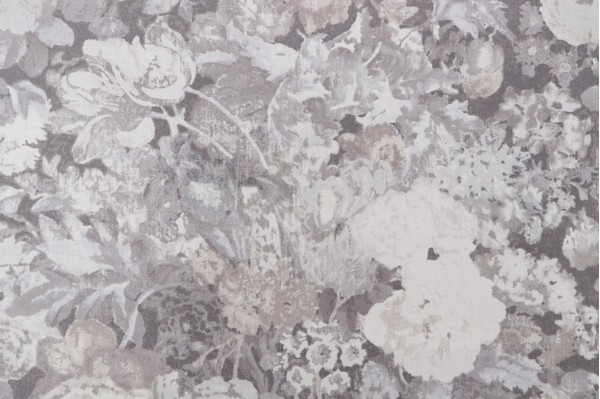 P Kaufmann Oaklands Printed Cotton Drapery Fabric in Flint 