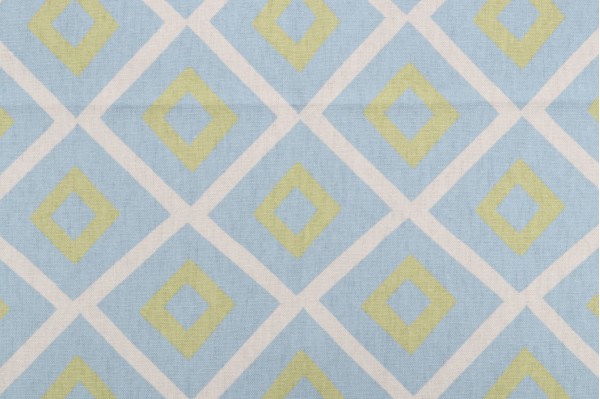 Thibaut Carole F99192 Printed Linen Blend Drapery Fabric in Aqua