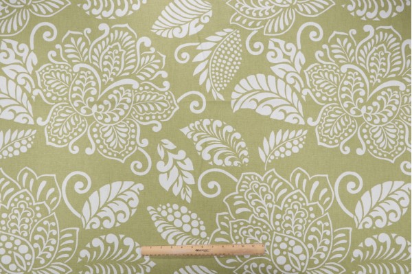 Click for 1 Yards Thibaut Waterbury F99267 Printed Drapery Fabric in Green Thibaut Waterbury F99267 Printed Drapery Fabric in Green