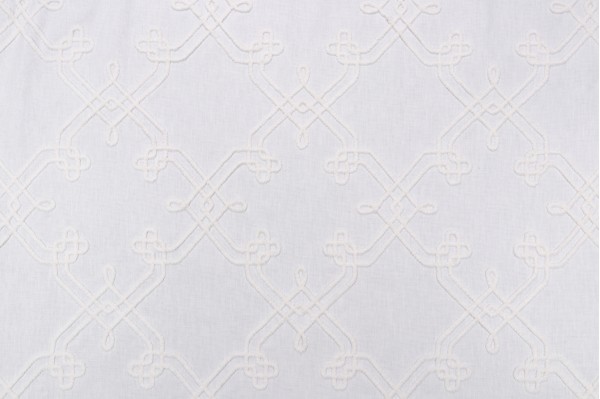 PK Lifestyles Dynasty Embroidery Decorator Fabric in White