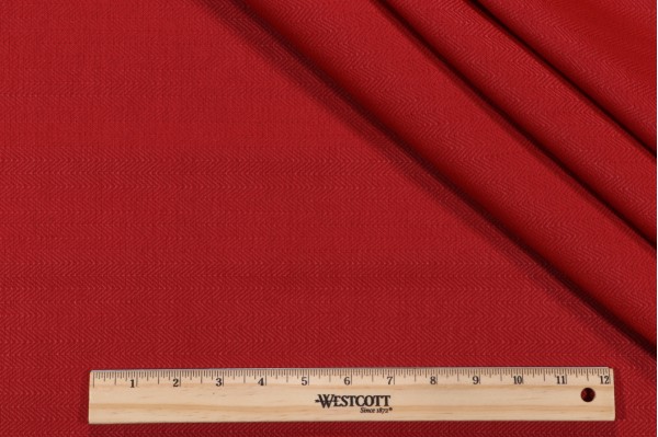 PK Lifestyles Herringbone Polypropylene Woven Outdoor Fabric in Red
