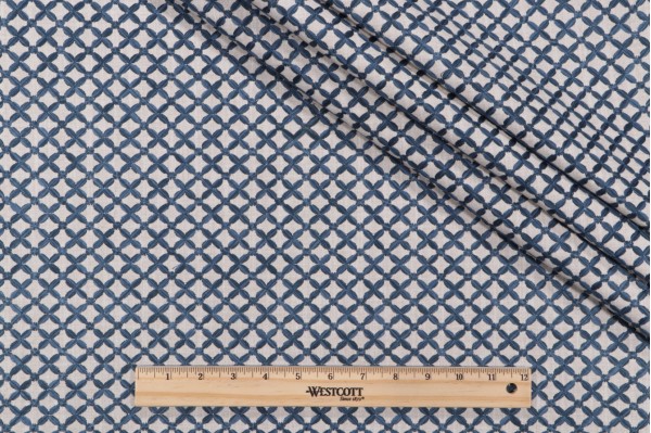 PK Lifestyles Laguna Embroidery Decorator Fabric in Indigo