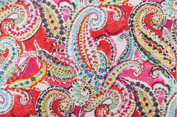 Click for 1 Yards Waverly Painterly Printed Cotton Drapery Fabric in Raspberry Waverly Painterly Printed Cotton Drapery Fabric in Raspberry