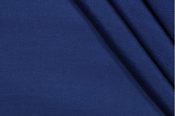 PK Lifestyles Herringbone Polypropylene Woven Outdoor Fabric in Blue