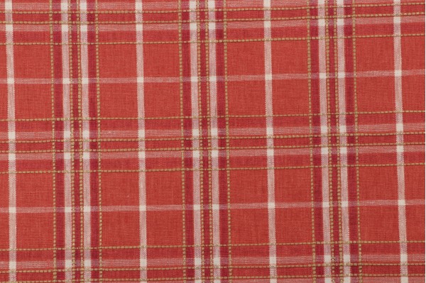 PK Lifestyles Malcom Plaid Woven Decorator Fabric in Cinnabar
