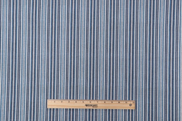 Click for 0.88 Yards PK Lifestyles Crossing Stripe Printed Cotton Drapery Fabric in Navy PK Lifestyles Crossing Stripe Printed Cotton Drapery Fabric in Navy