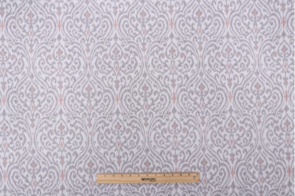 PK Lifestyles Sri Lanka Printed Cotton Drapery Fabric in Blush