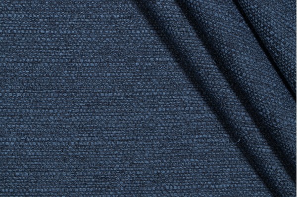 Cotswold Woven Upholstery Fabric in Deep Blue