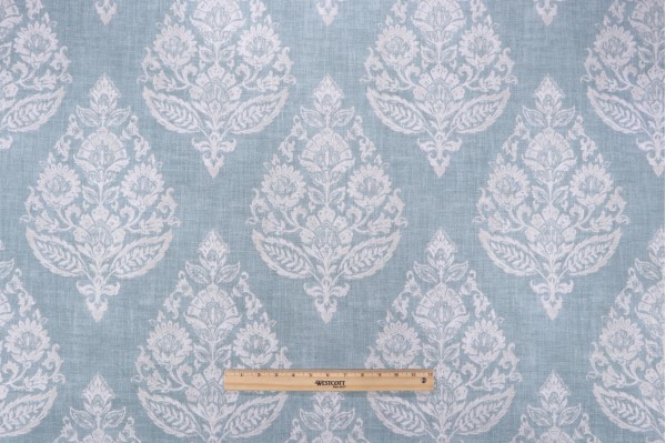 Jennifer Adams Lydia Printed Cotton Blend Drapery Fabric in 592-Spa for Covington