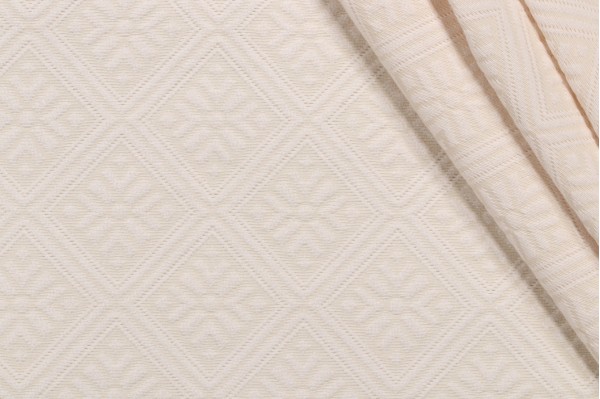 Thibaut Jamestown W73749 Matelasse Upholstery Fabric in Cream