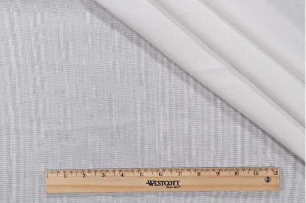 Sunbrella Mist Sheer Drapery Weight Solution Dyed Acrylic Outdoor Fabric in Snow